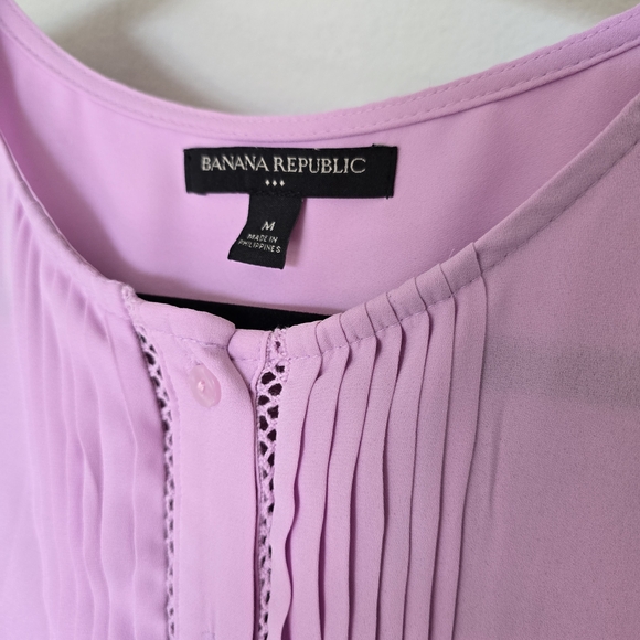 Banana Republic Light Pink Pleated Blouse - Picture 5 of 5
